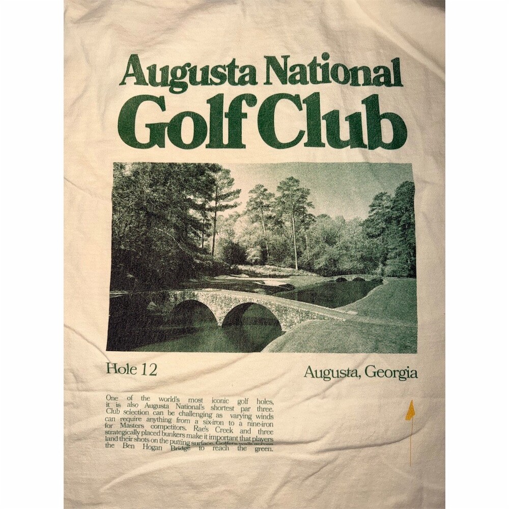 The Masters Golf T-Shirt Mens 3XL Beige Augusta National Hole 12 :Comfort Colors - Picture 4 of 5